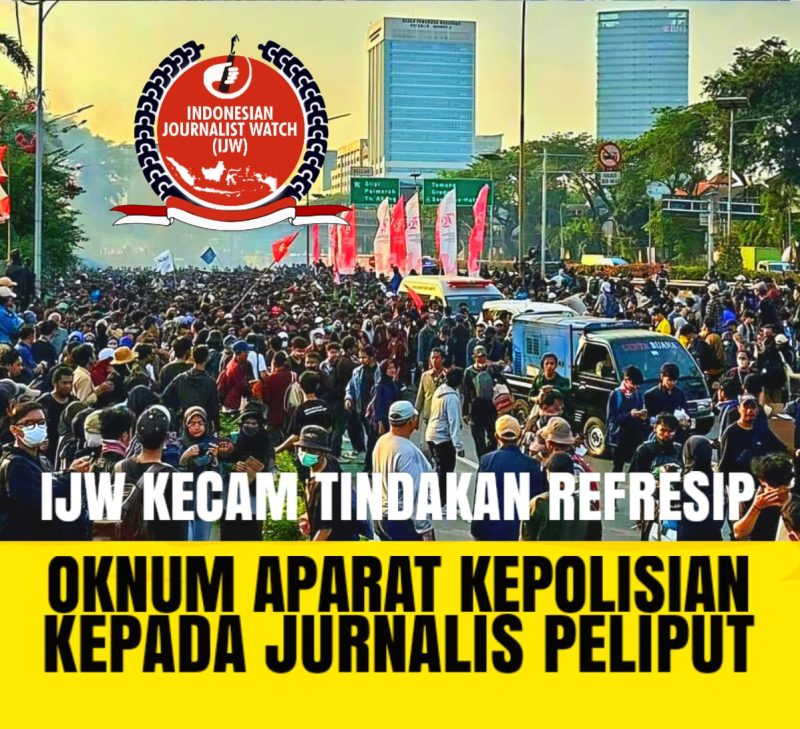 IJW Kecam Tindakan Represip Oknum Kepolisian Kepada Jurnalis Sa’at Liput Demo Dukung Putusan MK