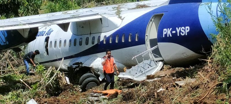 Trigana Air PK YSP Tergelincir di Bandara Serui, Semua Penumpang Selamat